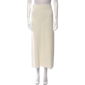 Loulou Studio Textured Ivory Manta Skirt Size S